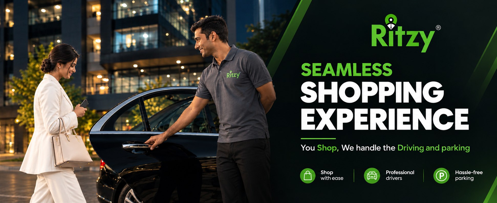 Seamless shopping experience. You shop, we handle the driving and parking