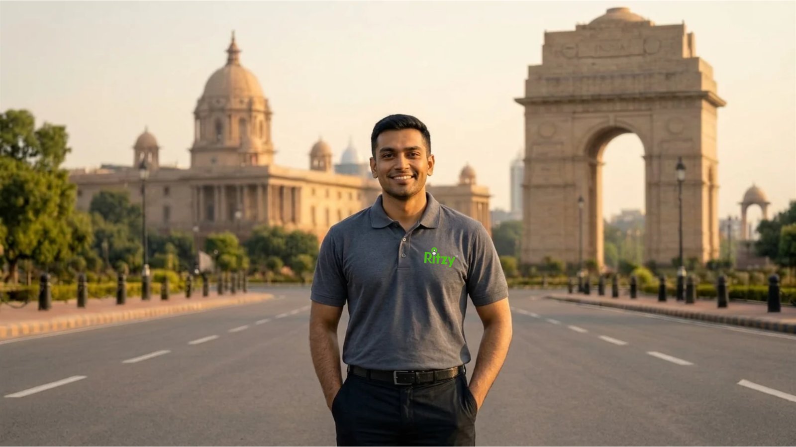 A Ritzy driver near India Gate in New Delhi